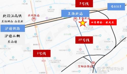 工程由19号线宝杨路站继续北延伸,沿铁山路向北直行,与铁路宝山站衔接