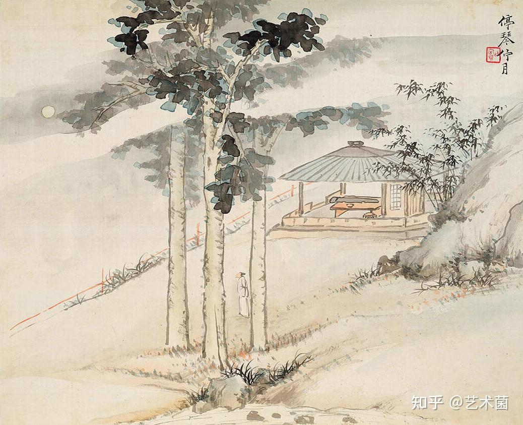 清代画家沈焯山水画托兴言情册