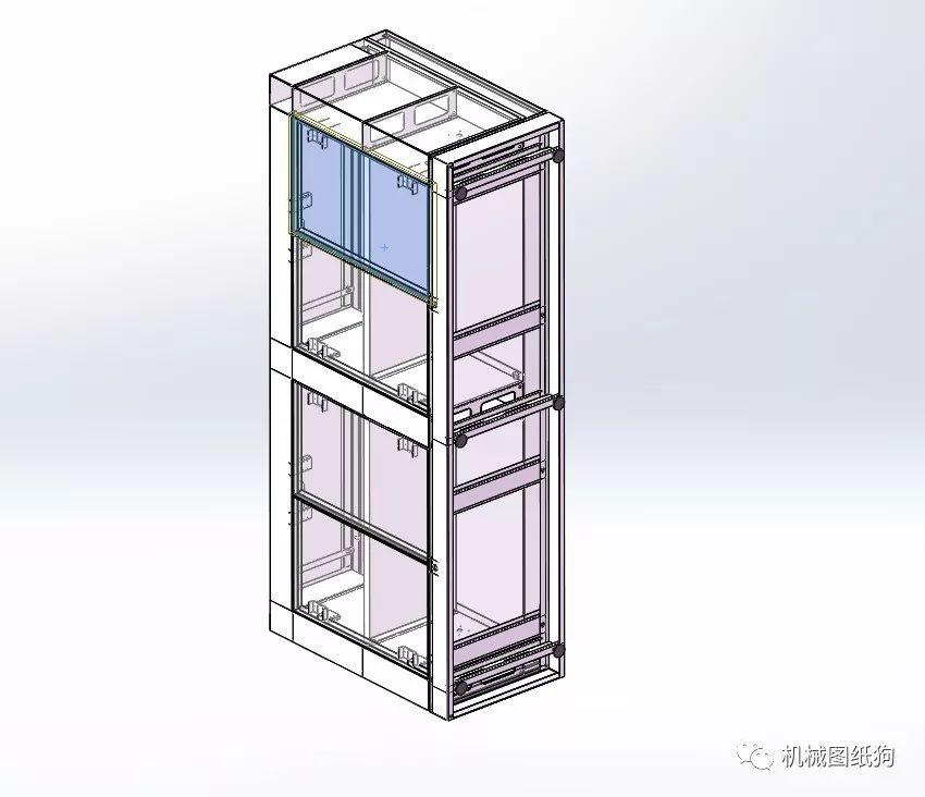 【工程机械】展示柜生产图3d数模 solidworks设计