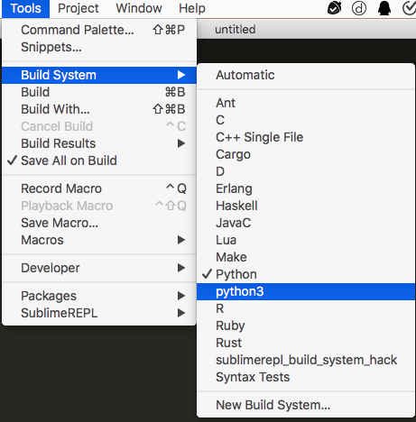 sublimetext3中怎么更换python的版本