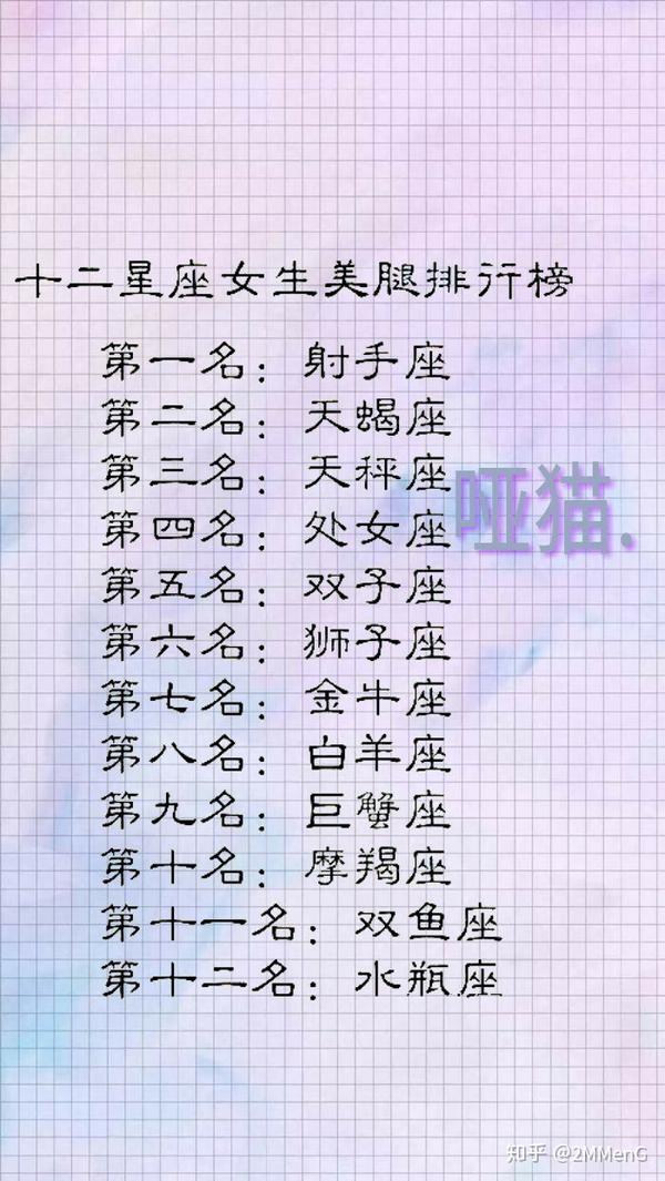 12星座性感指数,女生美腿排行榜,会因为什么流泪?