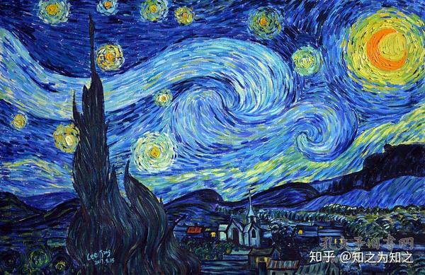 平面上的图案就是梵高的《星空》