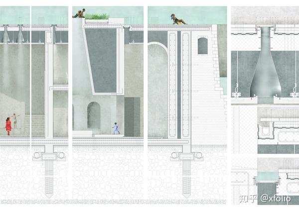 也可以在google搜索post digital drawing of architecture就会有