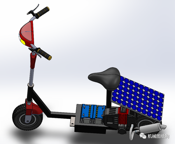 【其他车型】solar-bike太阳能自行车模型3d图纸 solidworks设计