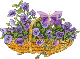 【gif】花篮 (9) 紫罗兰色,蝴蝶