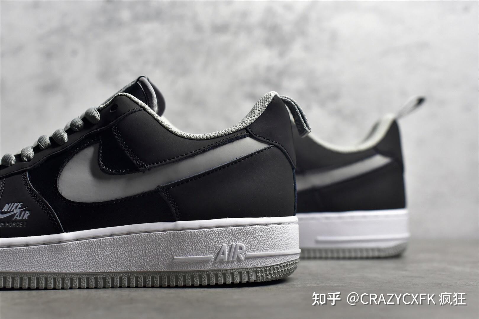 耐克影子灰空军一号 nike air force 1 premium 低帮反光板鞋