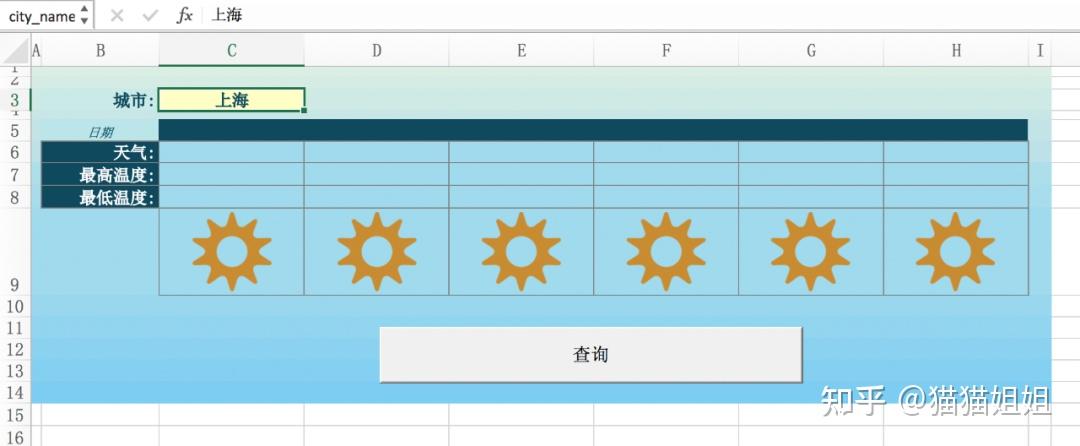 用python excel制作天气预报表!太棒了!