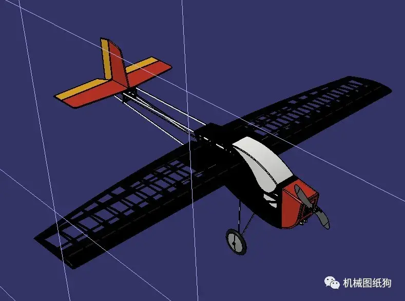 飞行模型sisrc遥控航模框架3d图纸step格式