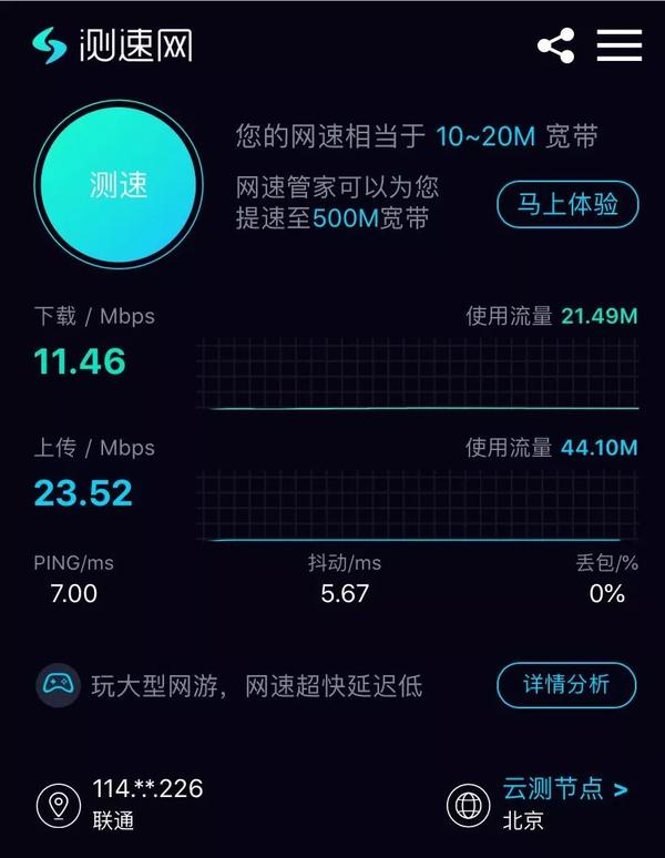 测速网址:http://www.speedtest.cn