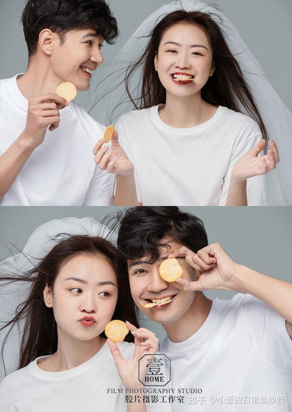 婚纱照拍摄风格种类繁多,经典的室内婚纱照过于庄重, 这组青春洋