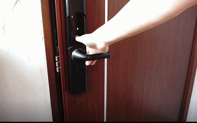 很多人会觉得,这款把手没有设计防猫眼的功能,比如增加一个按键什么的