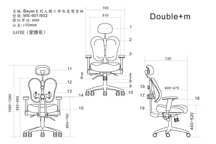 并依据人体工程学数据为基础结合现代椅子制作工艺技术,研发出的适合