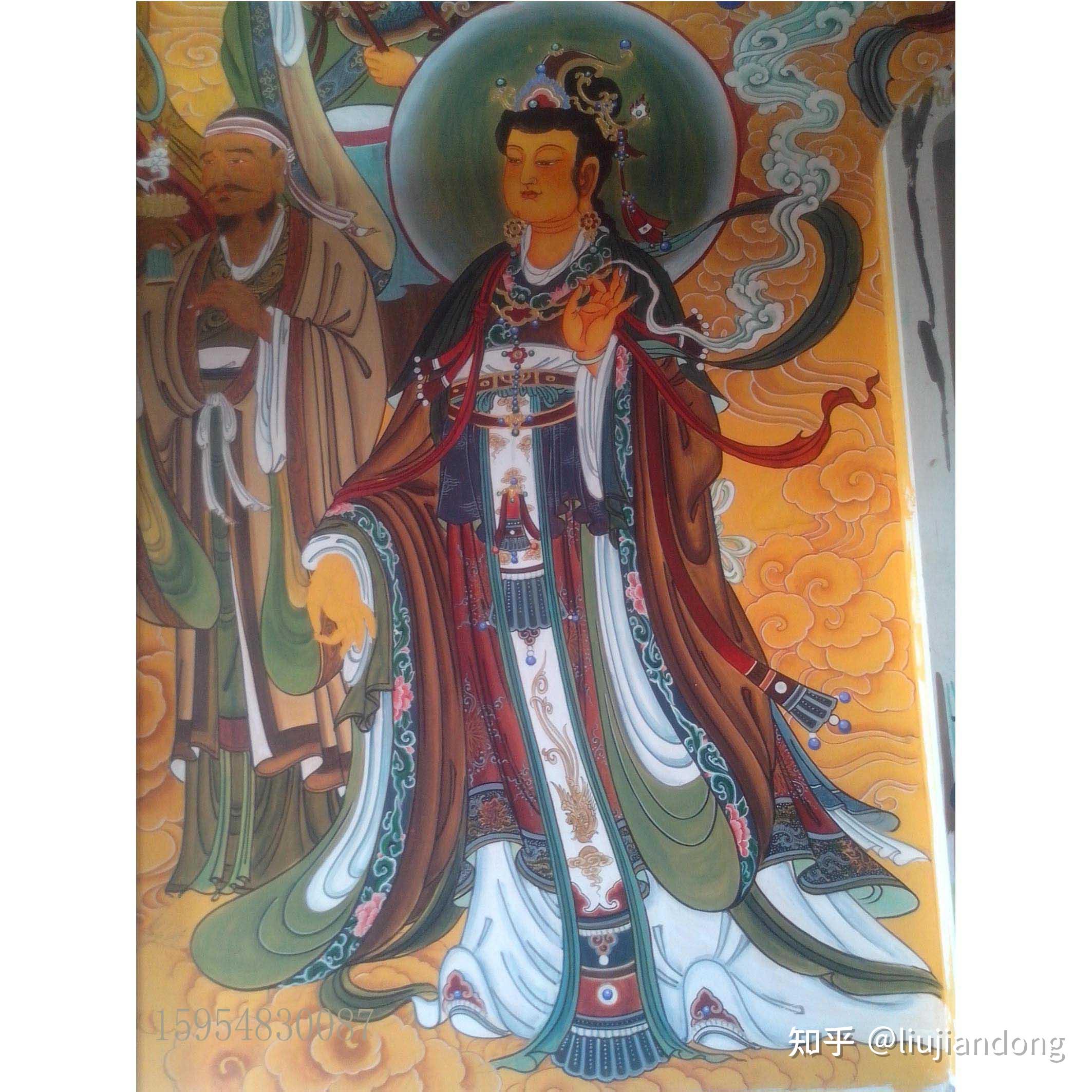 寺庙佛像壁画,地宫道观神像壁画,家族个人供奉神像画,佛龛佛堂壁画