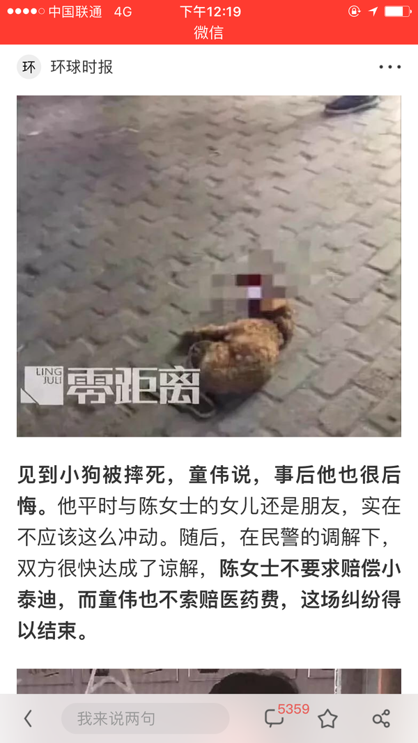 如何看待2岁儿子逗弄拴绳泰迪犬被咬父亲当街摔死泰迪犬后遭爱狗网友
