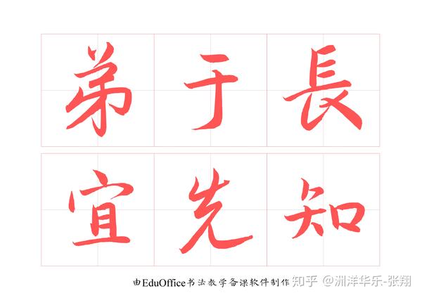 篆书练习字帖:弟于长,宜先知