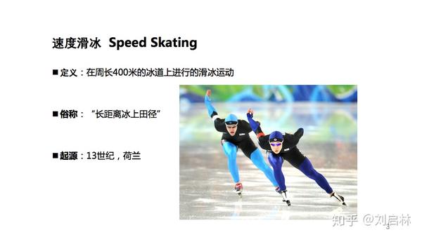 滑冰联盟 二,速度滑冰原理 1,直道滑行 2,弯道滑行 三,速度滑冰规则 1