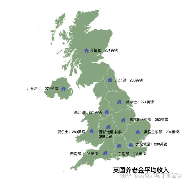 详细分布请参照下方我为各位读者制作标记的英国地区收入分布图