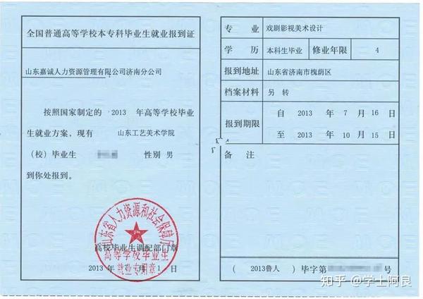 "就业报到证"是毕业生到单位报到的证明.