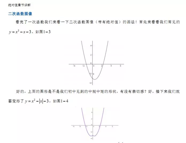 初识绝对值-带有绝对值的函数图像-画法