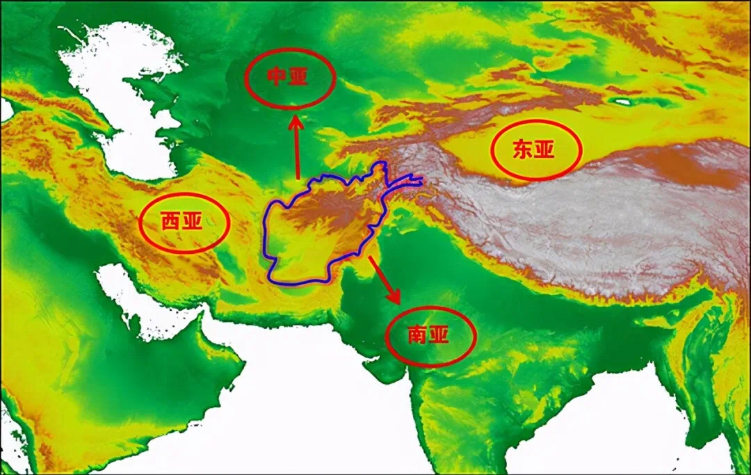 阿富汗的地理位置,阿富汗位于亚欧非三大陆的中心位置,被学者称作