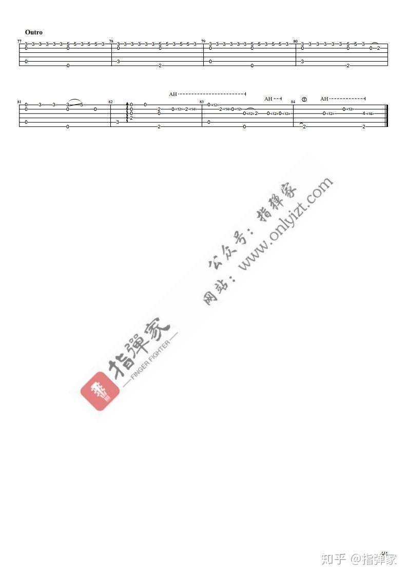 附谱everglow永恒璀璨coldplay酷玩吉他指弹独奏