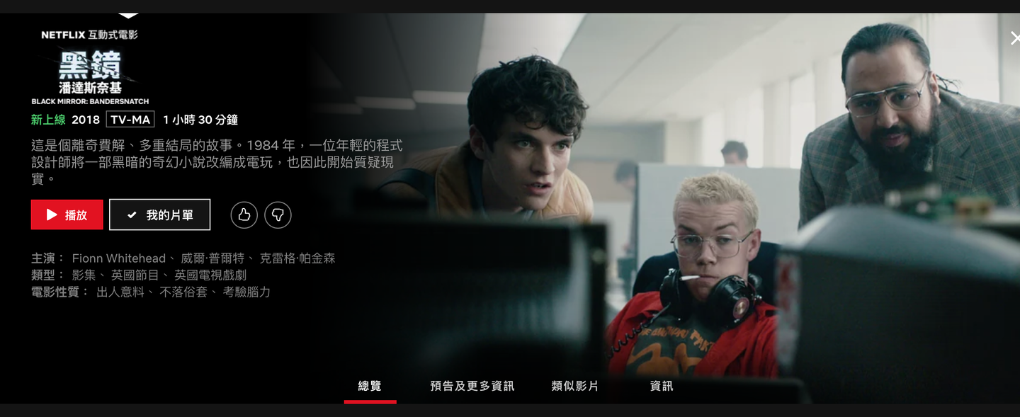 交互体验剧情结局任你选netflix神剧黑镜blackmirror回归内含大量剧透