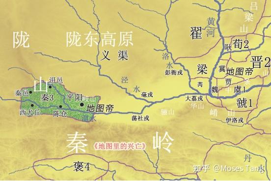 年秦穆公霸西戎前505年秦哀公取得商於之地后疆域前221年嬴政统一中国