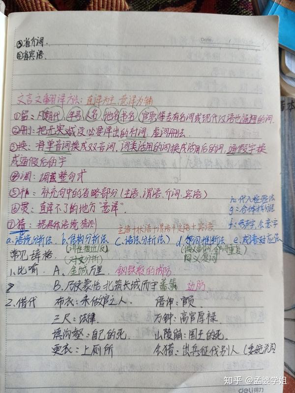 高三学习笔记分享——文言文断句,特殊句式,翻译小技巧