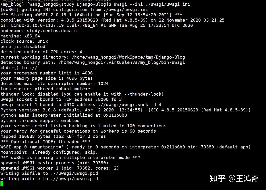 git,所以我的项目路径为/root/django-blog部署blog运行环境激活