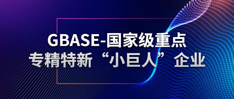 gbase南大通用成功入选首批国家级重点专精特新"小巨人"企业