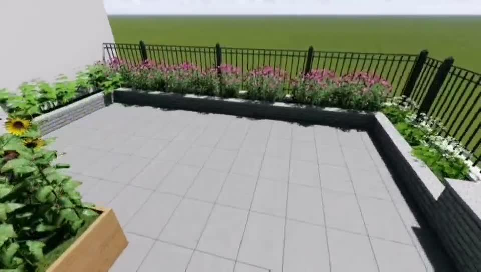 庭院设计分享经济实用型屋顶花园养花种菜好不快活