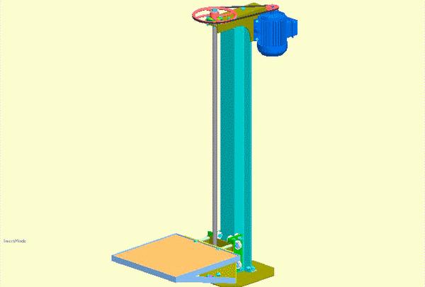 【工程机械】vertical elevator垂直升降机构3d图纸 stp格式