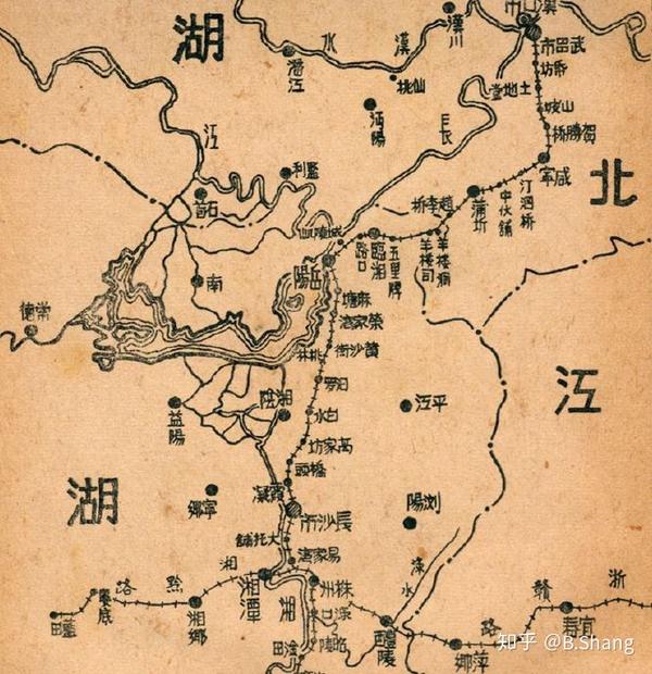 粤汉铁路湘鄂段(武昌至株洲)线路图
