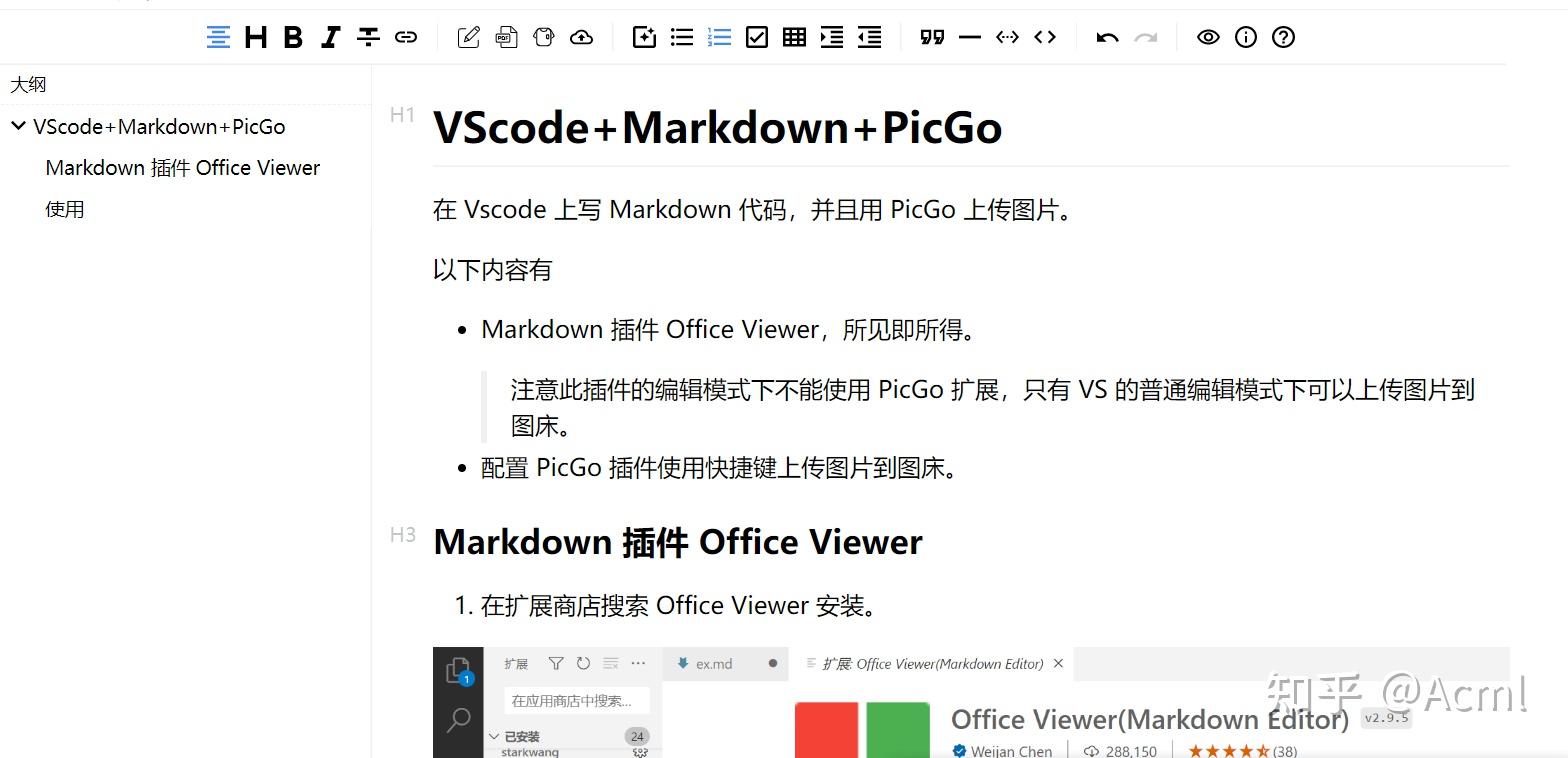 VScode Markdown PicGo 知乎