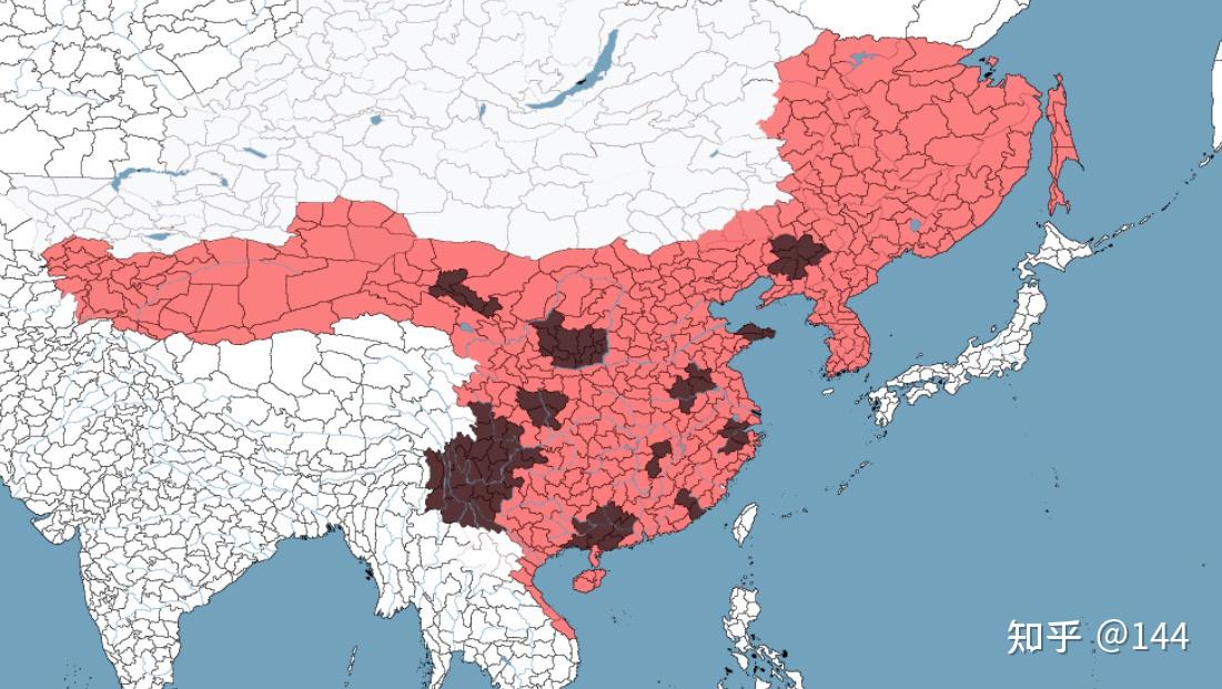 建业十年,郑朝疆域图,黑色区域为起义地区尽管各地起义尚未平定的情况