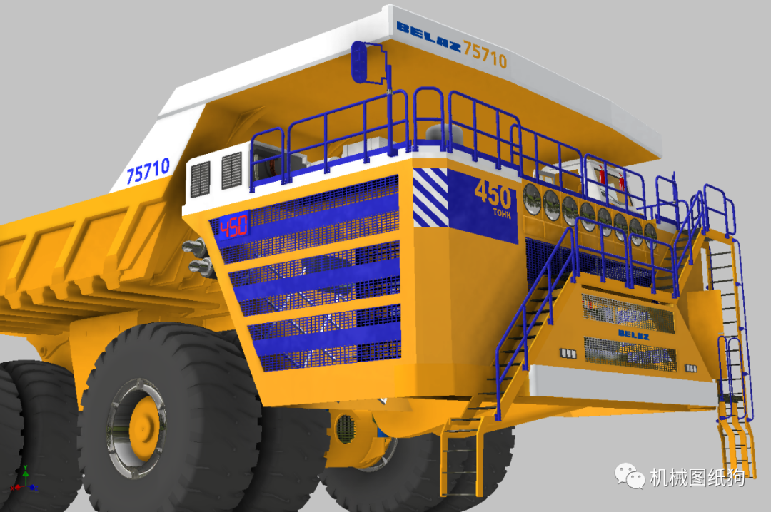 工程机械belaz75710自卸卡车翻斗车3d数模图纸inventor设计附stp
