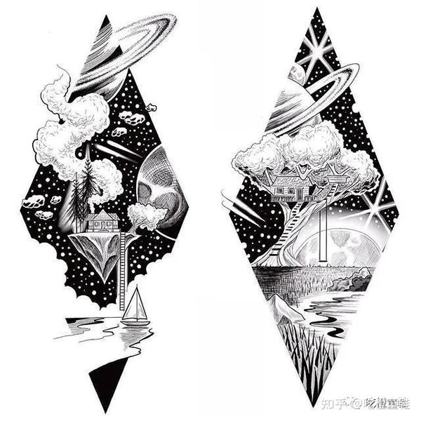 视传素材丨有关星空·自然的装饰画设计元素