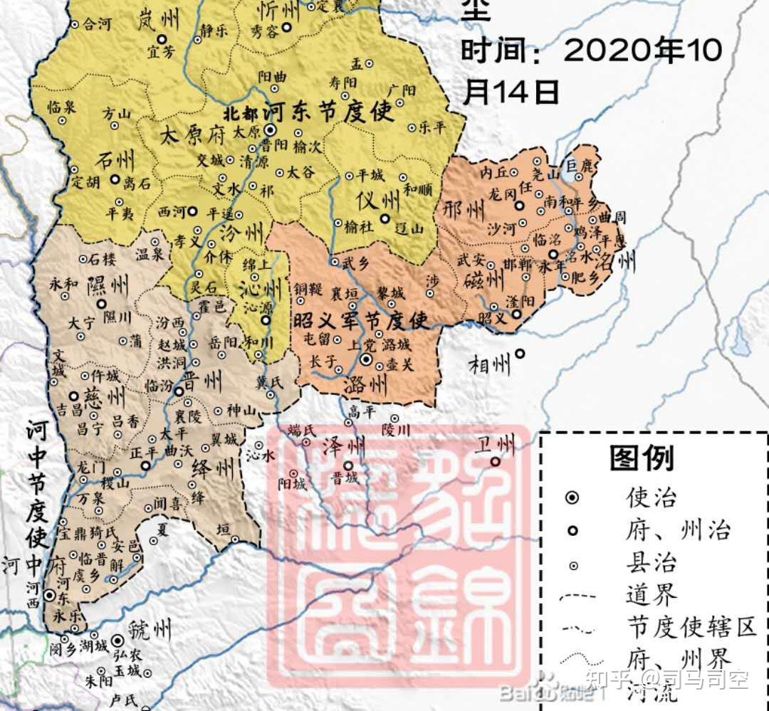 的河中地区下辖河中府(原蒲州,晋州(今山西临汾,绛州(今山西绛县)