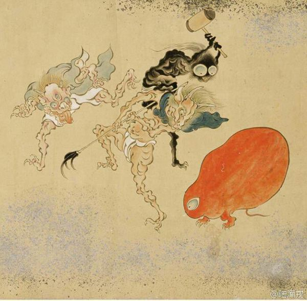 《画图百器徒然袋》,这本书中的画与《百鬼夜行绘卷》中妖怪的形象