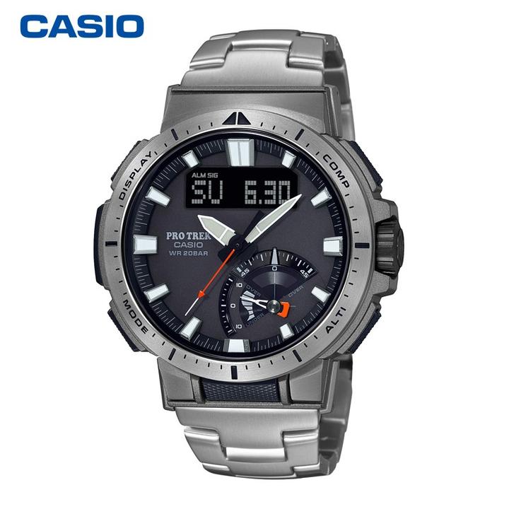 卡西欧(casio)手表protrek系列太阳能六局电波人造蓝宝