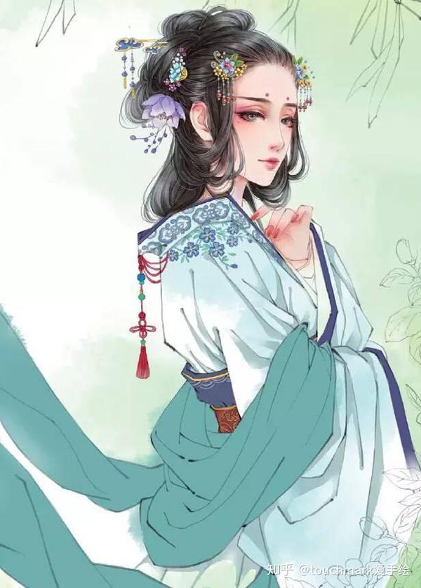 教你画古典美人古风手绘插画技法入门教程