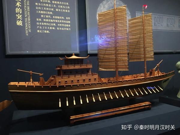 这是唐代楼船模型.