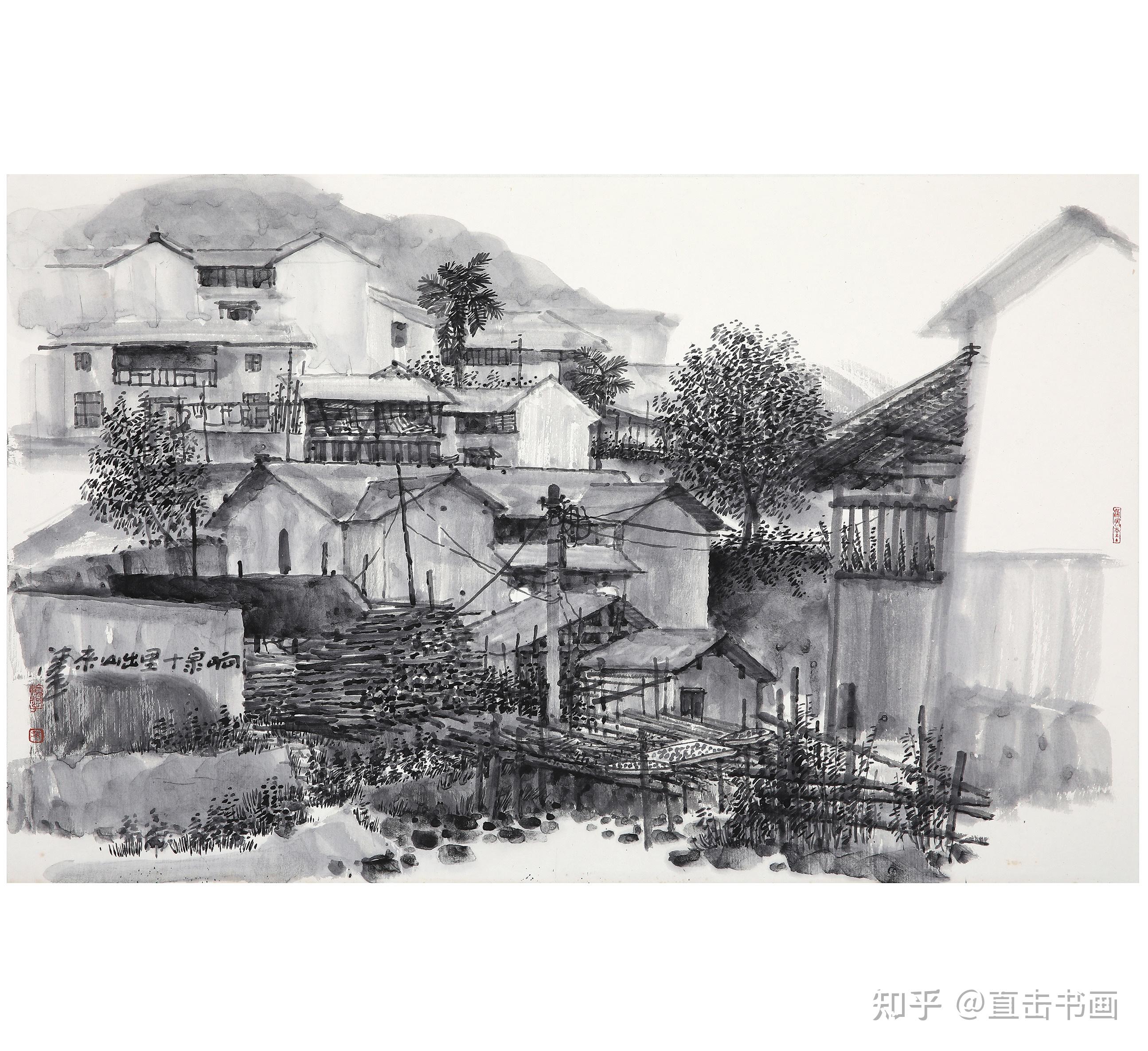 孙海峰山水画村落系列作品欣赏