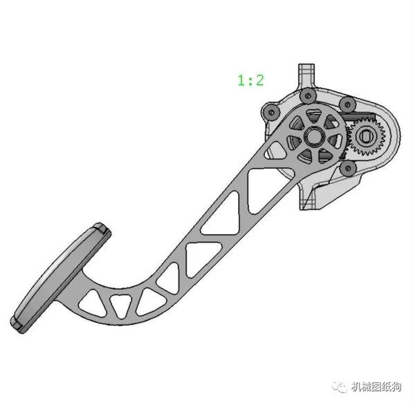 工程机械pedalkompletthrv油门踏板结构3d图纸stp格式