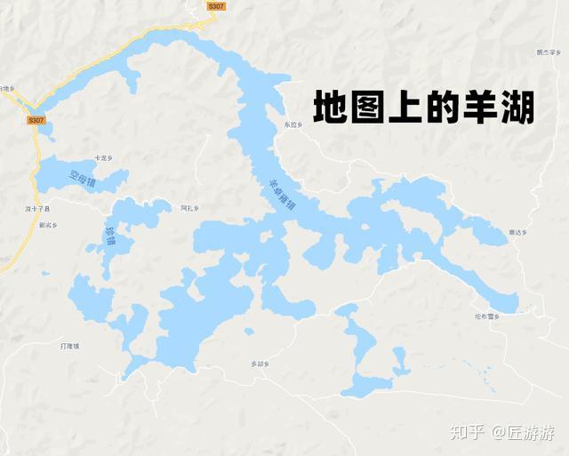 羊卓雍错面积有675平方公里 位列西藏三大圣湖之一 地图上偌大的羊湖