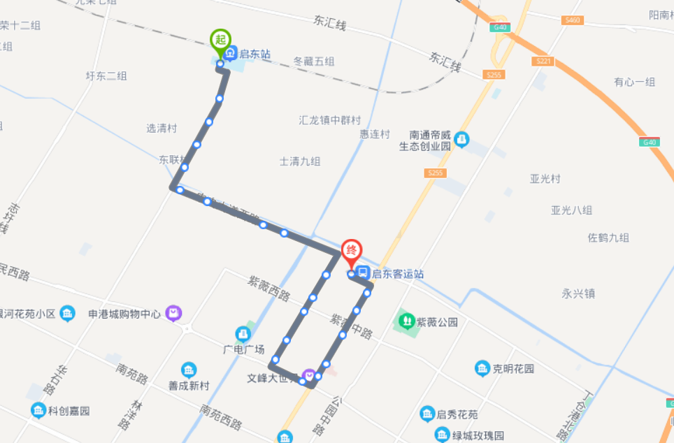 江苏启东火车站途经公交车路线:启东101路;启东102路;启东114路;启东