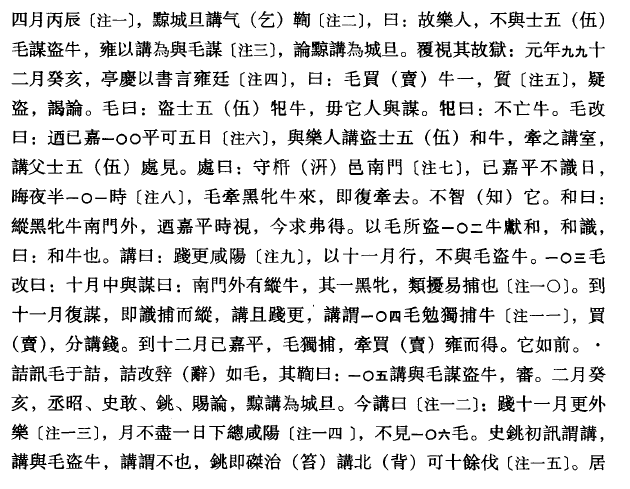 于此,《张家山汉简·奏谳书》可以提供一个案例