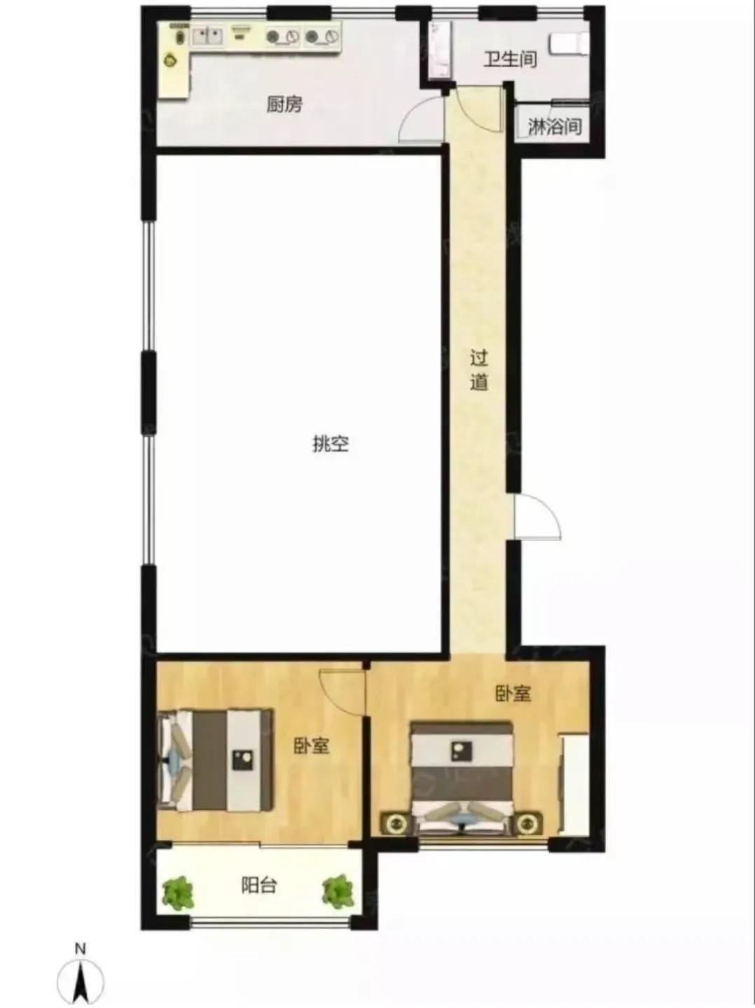 的想法: 头回见到这么邪乎的"跑道房",其他的都是看网上的户型图,现实