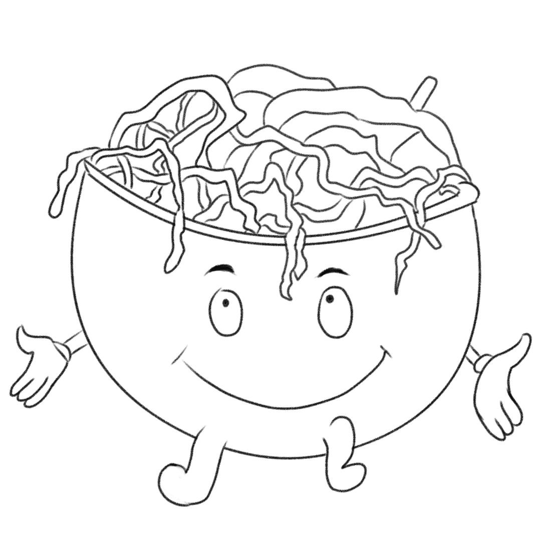 司马 的想法: 简笔画之劲道的面条