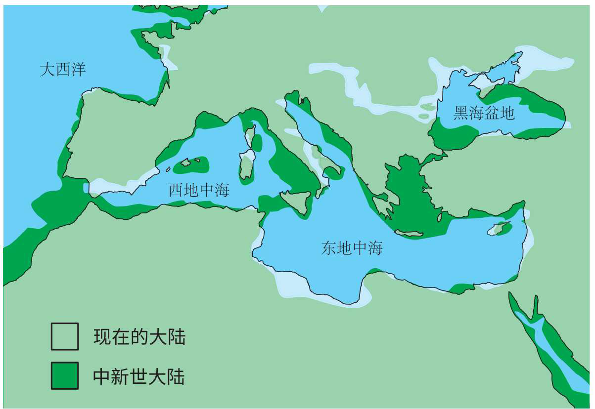 春秋 的想法: 600万年前的地中海示意图